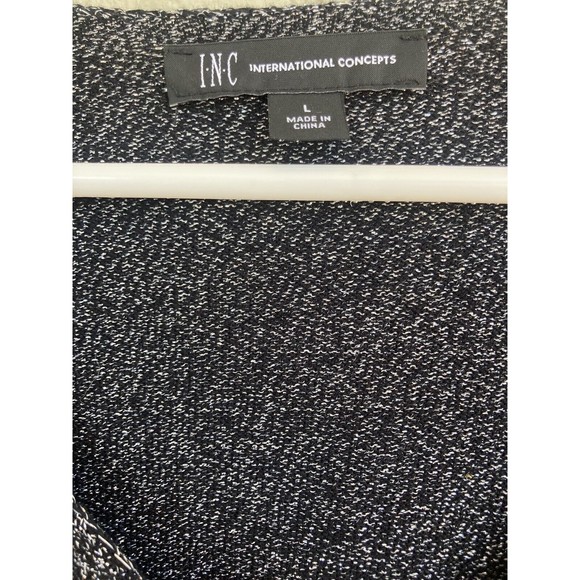 INC International Concepts Tunic Top Black With Silver Size Large - Picture 4 of 4